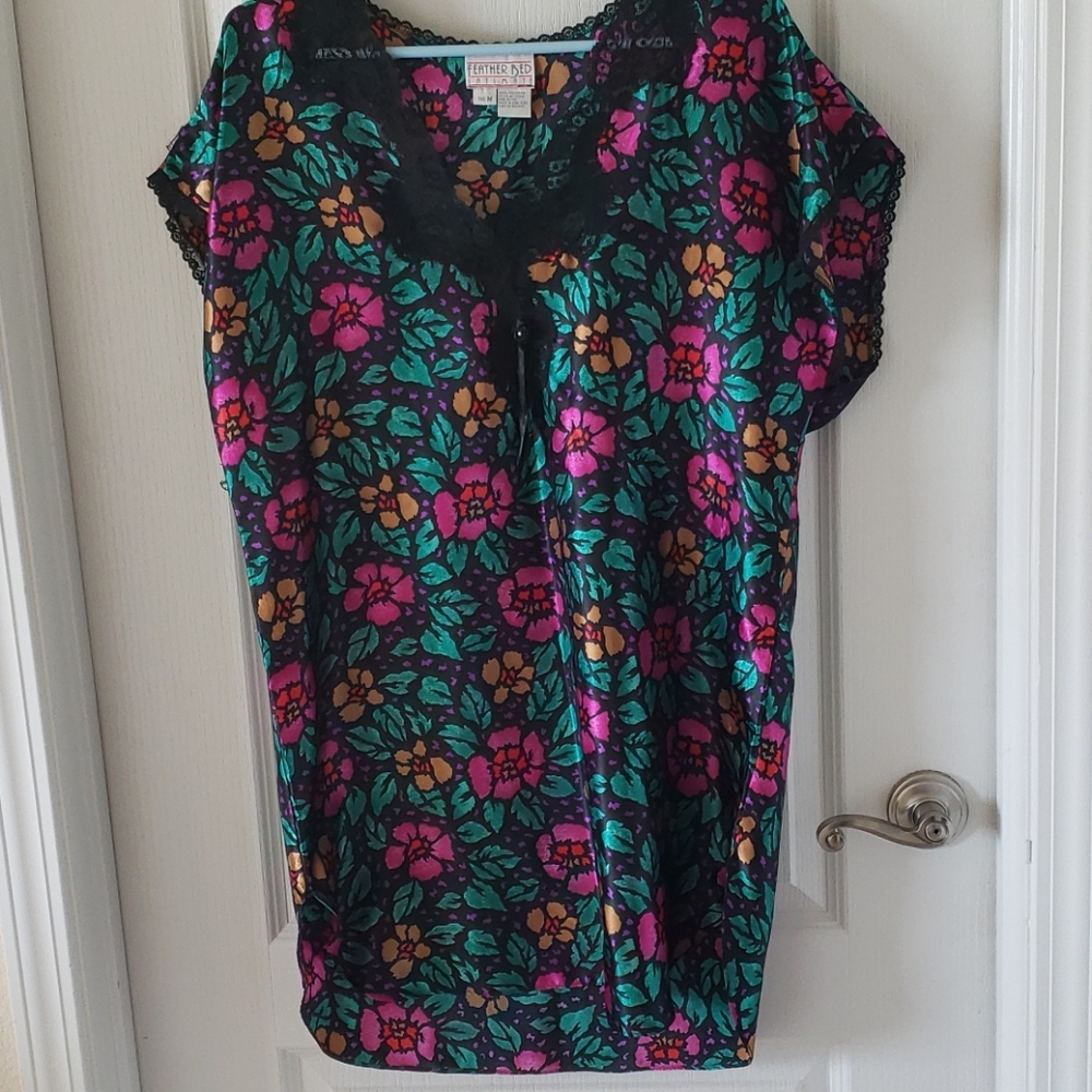 Beautiful vintage feather bed night gown